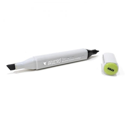BRUSTRO Twin Tip Alcohol Based Marker| Black | 1-7mm line, Fine 0.7mm, Waterproof | Ideal for Texturing,Sketching,Interior & Fashion Design,Graffiti,Professional Comic Artist, Architect,Fine Art
