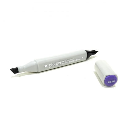 BRUSTRO Twin Tip Alcohol Based Marker| Black | 1-7mm line, Fine 0.7mm, Waterproof | Ideal for Texturing,Sketching,Interior & Fashion Design,Graffiti,Professional Comic Artist, Architect,Fine Art