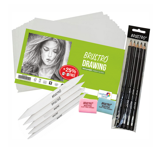 Brustro Creative Graphite Pencil Sketching Drawing Set