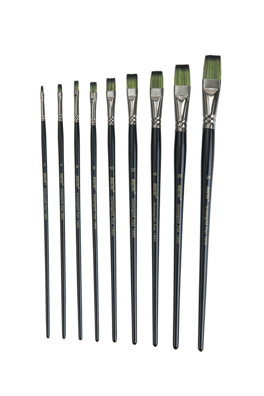 Brustro Artists Greengold Acrylic Brush Flat Series 1800